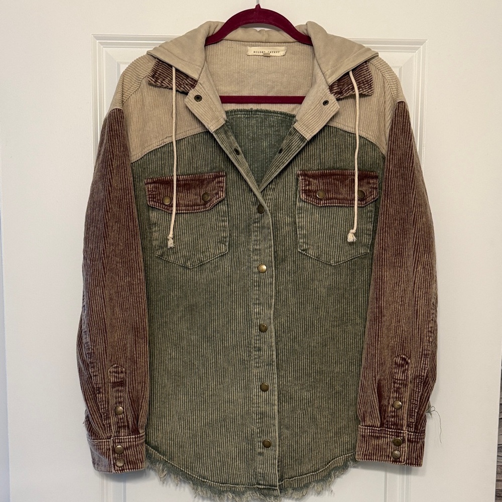 Gilded Intent Two-Tone Corduroy Utility Jacket